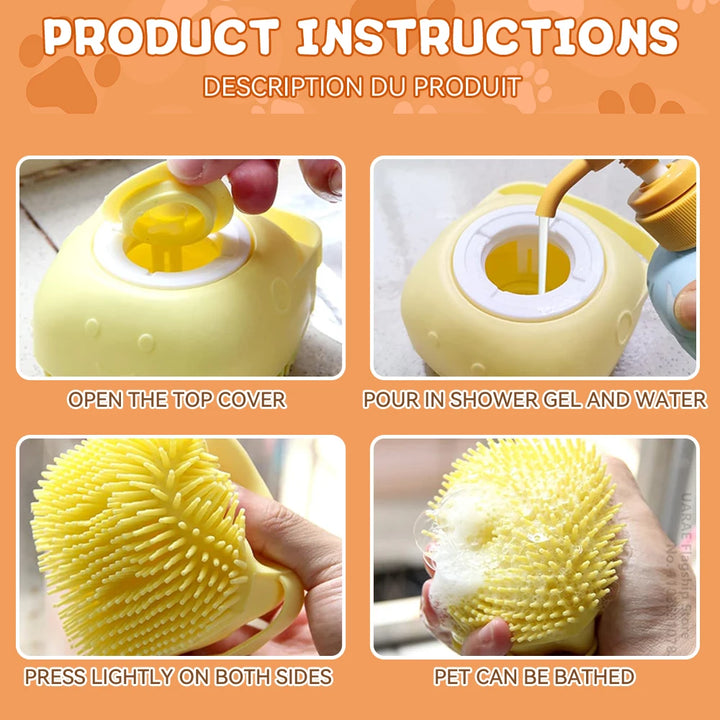 Cute Dog Bath Brush
