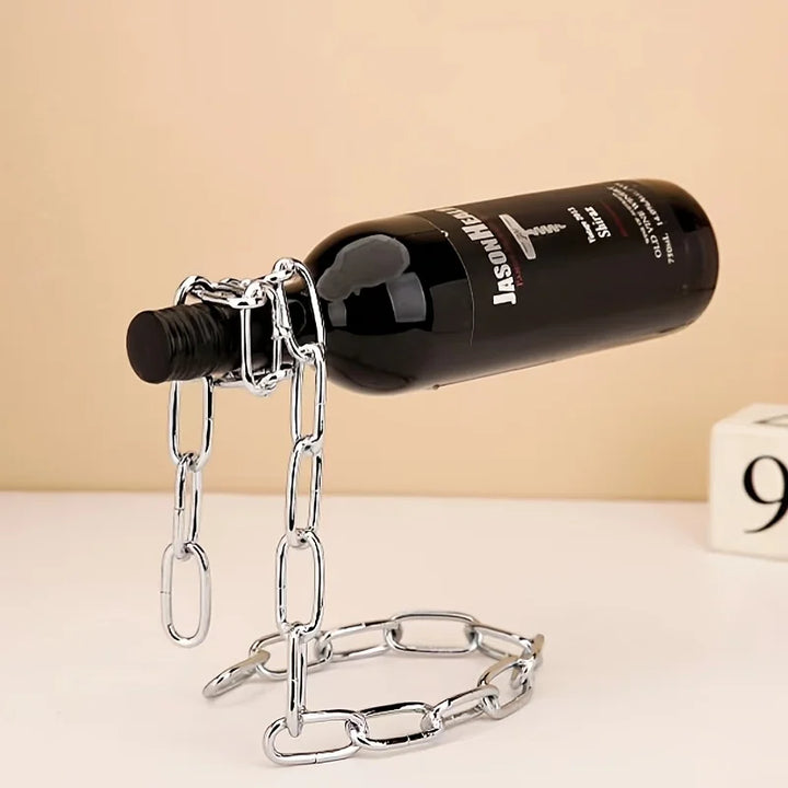 Magic Iron Chain Wine Bottle Holder